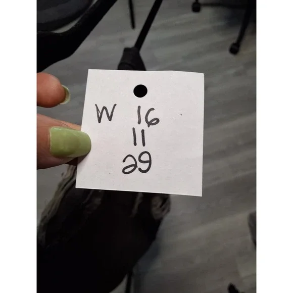 BYOUCOSY Womens Distressed Wide Leg Jeans Faded Black High Rise Ripped Size L - Picture 5 of 5